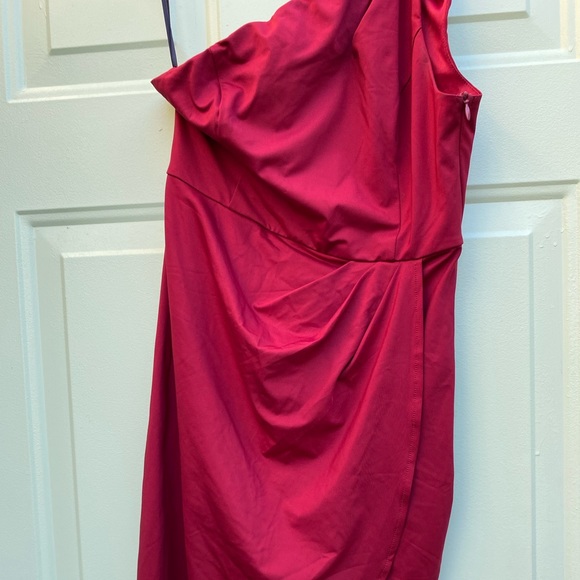Zalalus Women's Sexy One Shoulder Bodycon Formal Summer  Dress red size small - Picture 6 of 7